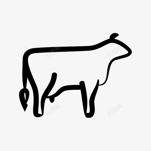 牛奶制品农场图标svg_新图网 https://ixintu.com 农场 奶制品 手绘 牛 牛奶