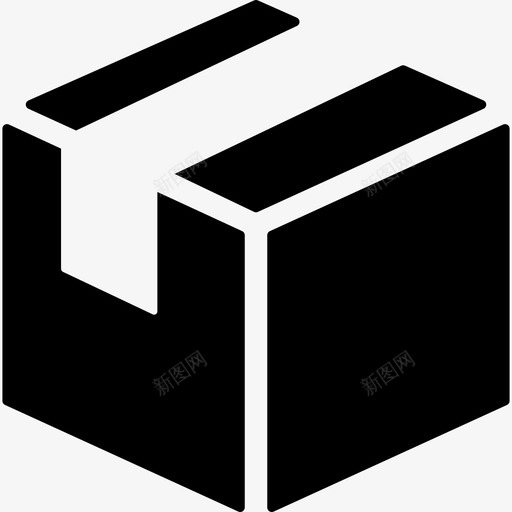 带包装胶带的封闭纸板箱图标svg_新图网 https://ixintu.com 带包装胶带的封闭纸板箱