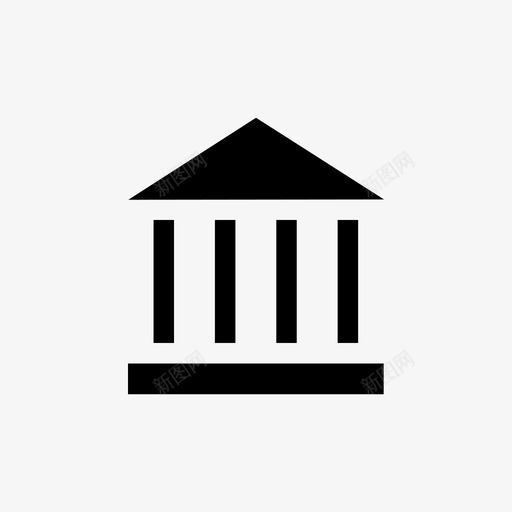建筑艺术银行图标svg_新图网 https://ixintu.com 历史 国家美术馆 建筑 艺术 银行