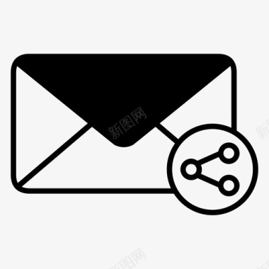 电子邮件共享电子邮件网络电子邮件社交图标图标