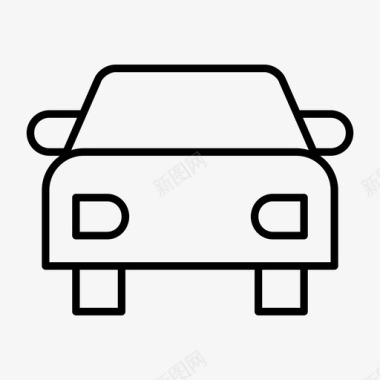 汽车出租汽车运输单薄图标图标
