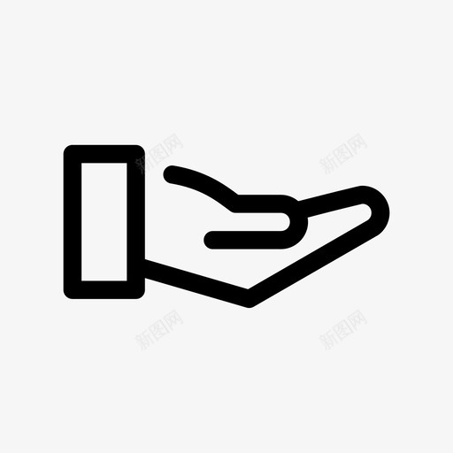 手小心手势图标svg_新图网 https://ixintu.com 学习 小心 手 手势 拿 洗手