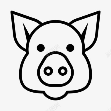 猪农场肉图标图标