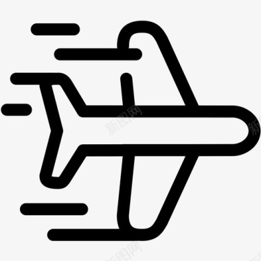 飞机喷气式飞机物流图标图标