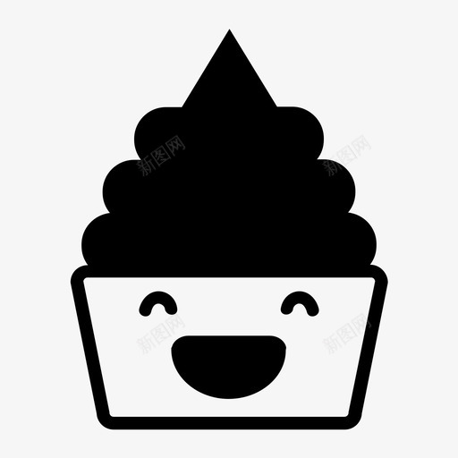 笑冻酸奶甜点表情符号图标svg_新图网 https://ixintu.com froyo 甜点 笑冻酸奶 笑声 表情符号