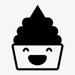 冻酸奶笑冻酸奶甜点表情符号图标高清图片