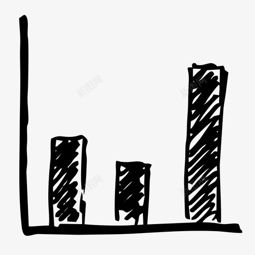 条形图业务图表图标svg_新图网 https://ixintu.com 业务 图表 手绘 条形图 草图