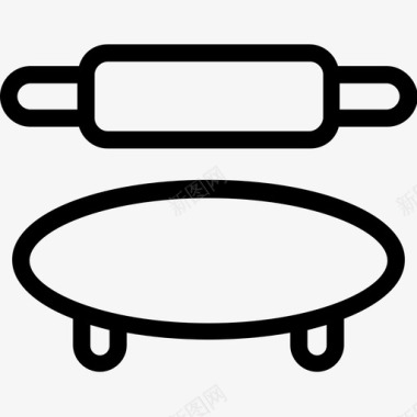 擀面杖面包辊器皿图标图标