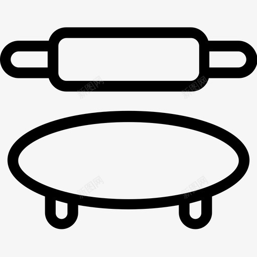 擀面杖面包辊器皿图标svg_新图网 https://ixintu.com 器皿 擀面杖 酒店平滑线图标 面包辊