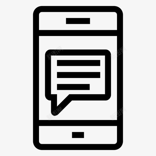 手机评论iphone图标svg_新图网 https://ixintu.com iphone 手机 手机功能线 智能手机 评论