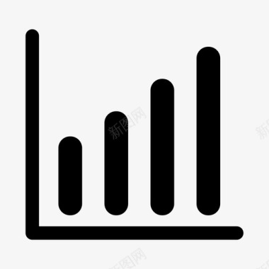 标准垂直条形图列数据图标图标