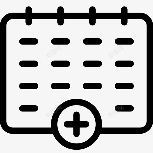 日历添加业务图标svg_新图网 https://ixintu.com 业务 加 日历 日历1 日期 添加