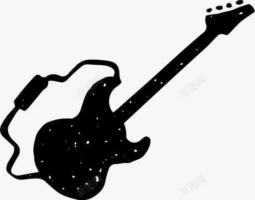 电吉他乐器音乐图标svg_新图网 https://ixintu.com 乐器 即兴 独奏 电吉他 音乐