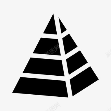 金字塔级别图表维度图标图标