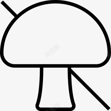 过敏原蘑菇过敏食物图标图标