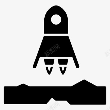 火星着陆宇宙飞船起飞图标图标