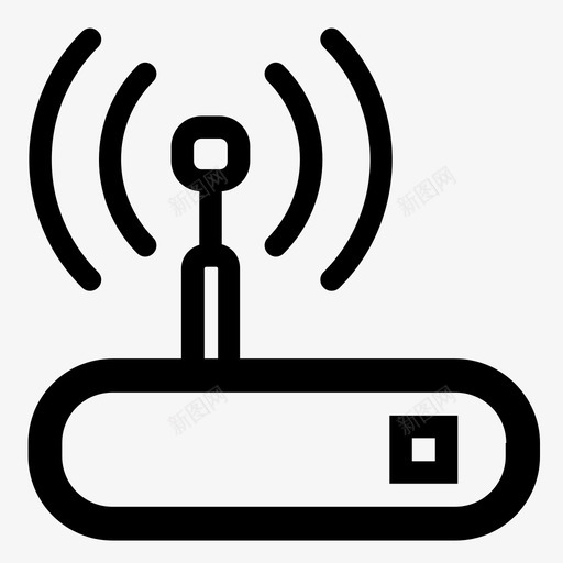 路由器网络信号图标svg_新图网 https://ixintu.com wifi wifi路由器 信号 线性正方形 网络 路由器