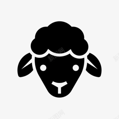 羔羊农场绵羊图标图标