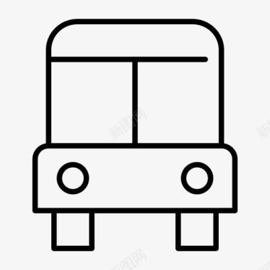 公共汽车学校班车图标图标