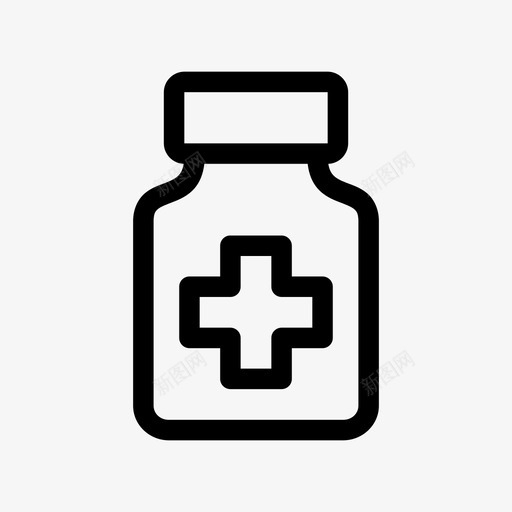 药瓶抗生素药品图标svg_新图网 https://ixintu.com 抗生素 药品 药房 药瓶