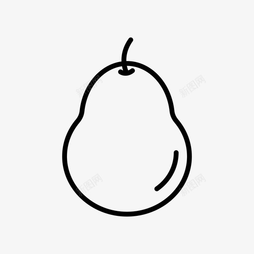 梨食品新鲜水果图标svg_新图网 https://ixintu.com 新鲜水果 梨 梨果 水果 食品