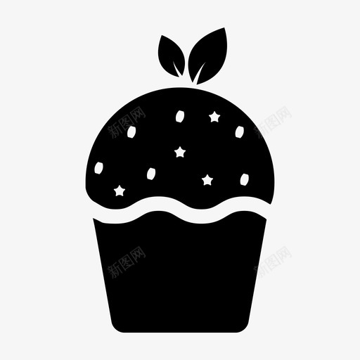 纸杯蛋糕面包房松饼图标svg_新图网 https://ixintu.com 松饼 糕点 纸杯蛋糕 面包房 食品