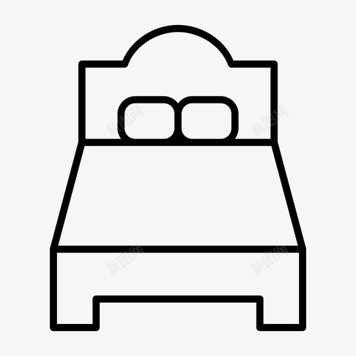 床家具床垫图标svg_新图网 https://ixintu.com 家具 床 床垫 房间 睡眠