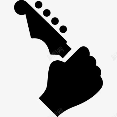 手举着吉他音乐手举着图标图标