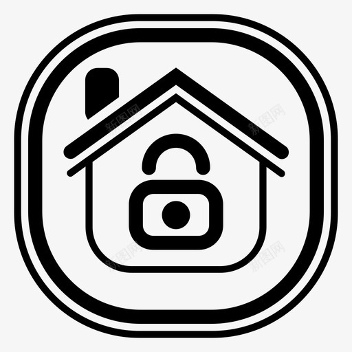 安全的家房子财产图标svg_新图网 https://ixintu.com 受保护的 安全的家 居住 房子 财产