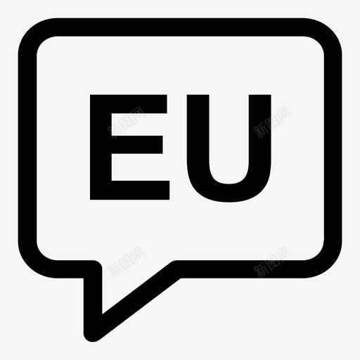 巴斯克语泡泡欧盟图标svg_新图网 https://ixintu.com 巴斯克语 欧盟 泡泡 语言 语言代码2个字母笔划