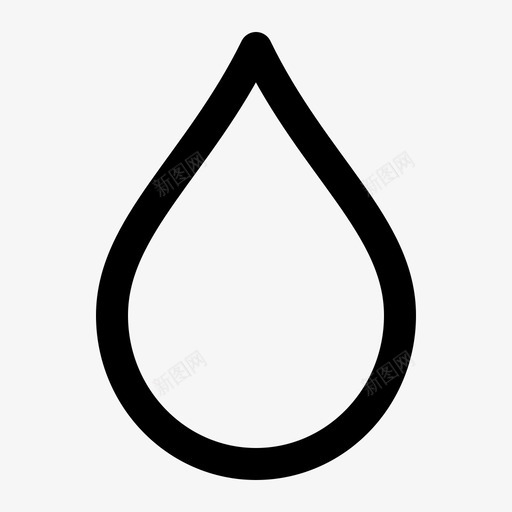 水滴水滴水图标svg_新图网 https://ixintu.com 动物和自然线图标 水 水滴 液体 滴水
