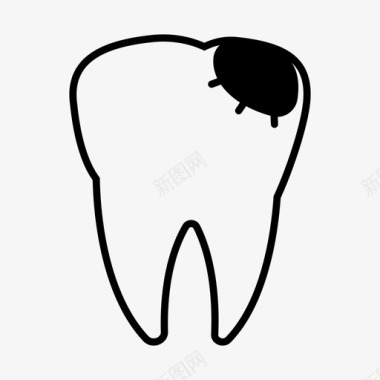 蛀牙坏牙龋齿图标图标