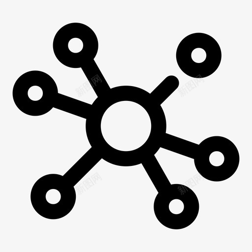 网络连接共享图标svg_新图网 https://ixintu.com 交通 共享 社交 网络 连接