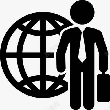 国际商务人世界图标图标
