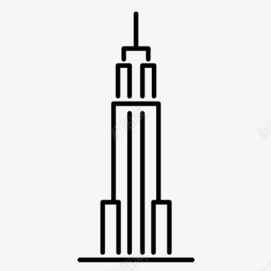 帝国大厦曼哈顿纽约市图标图标