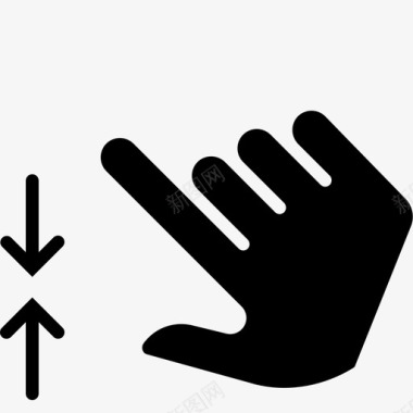 手指缩小控制手图标图标