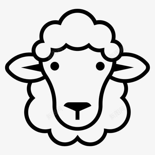 绵羊母羊羔羊图标svg_新图网 https://ixintu.com 农业和 母羊 绵羊 羔羊