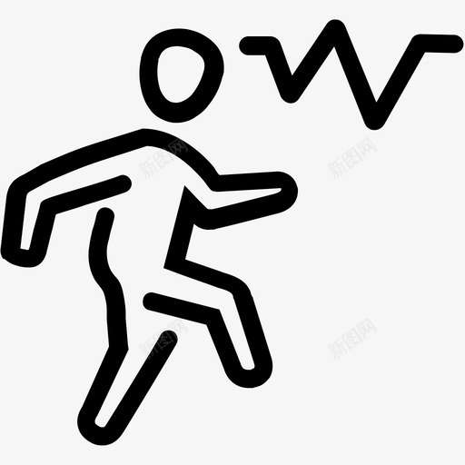 运动慢跑跑步图标svg_新图网 https://ixintu.com 医疗保健线4 慢跑 跑步 跑步机 运动