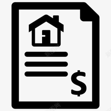保险单契据房屋保险图标图标