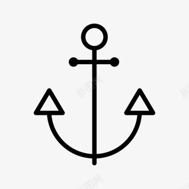 锚巡航海上图标图标