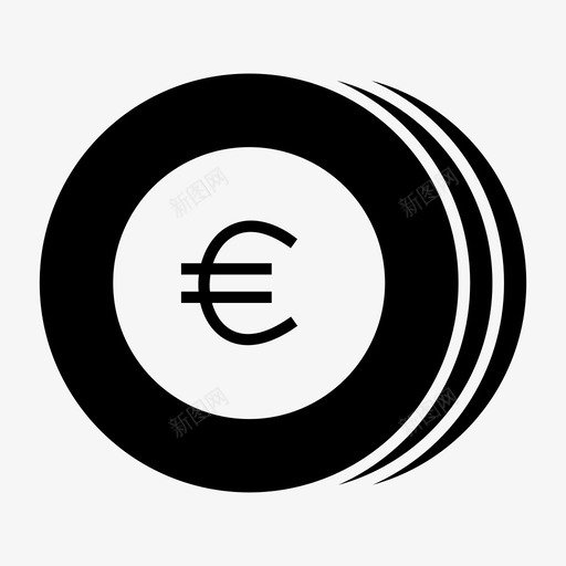 欧元硬币货币图标svg_新图网 https://ixintu.com 支付 欧元 欧元硬币 硬币 货币