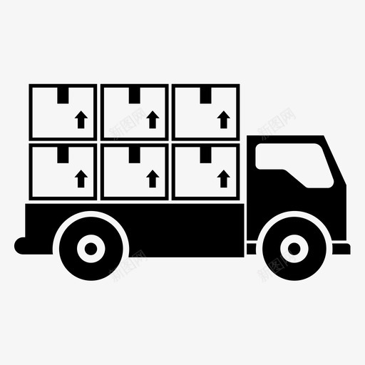 卡车物流邮政图标svg_新图网 https://ixintu.com 卡车 服务 物流 车辆 运输 邮政