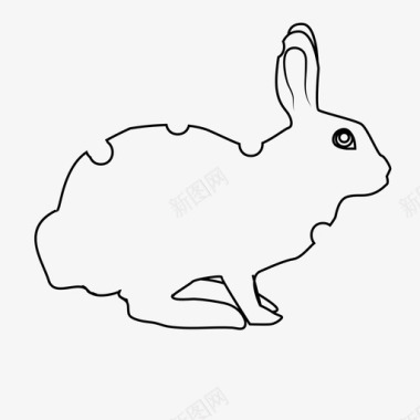兔子抽象爱丽丝梦游仙境图标图标