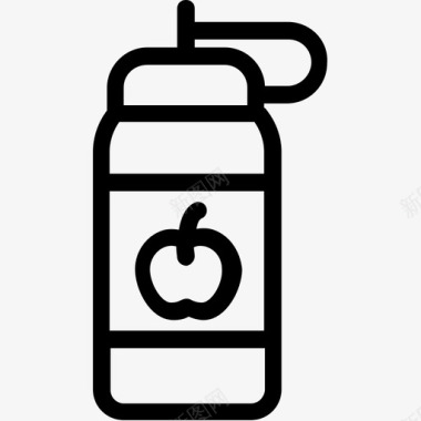 苹果汁瓶子饮料图标图标