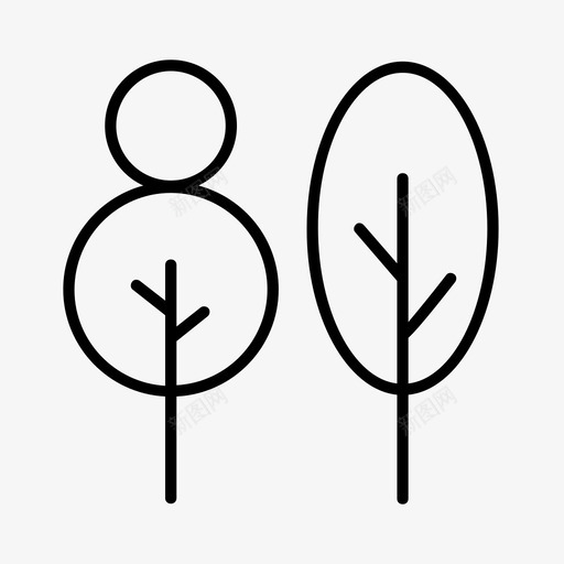 树木自然公园图标svg_新图网 https://ixintu.com 保护区 公园 多年生植物 树木 自然