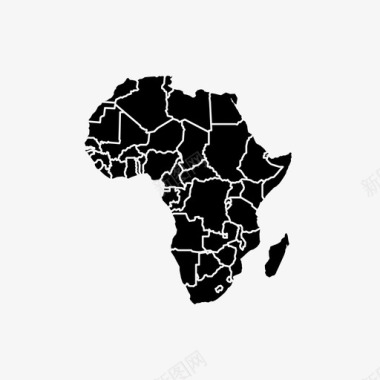 非洲大陆国家岛屿图标图标