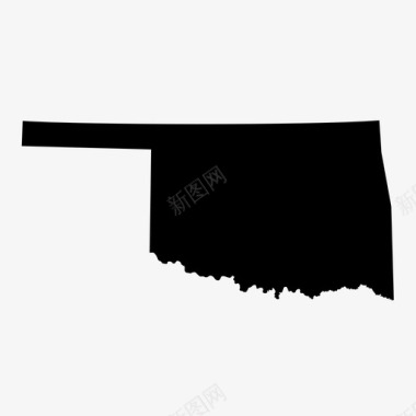 俄克拉荷马州地图城市州图标图标