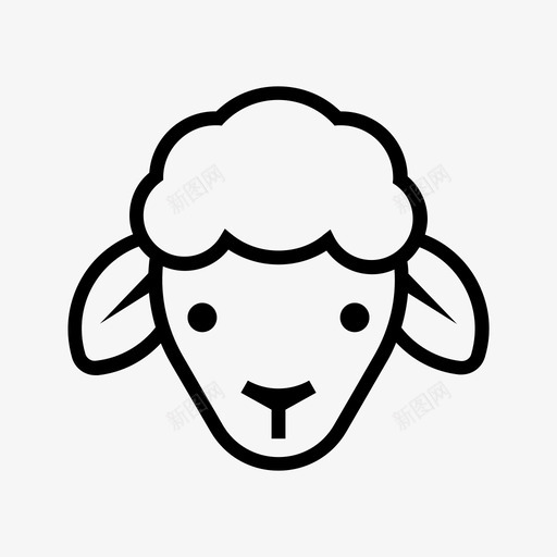 羊肉养殖绵羊图标svg_新图网 https://ixintu.com 养殖 农业i 绵羊 羊肉