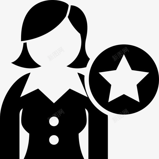 最喜欢的员工企业明星图标svg_新图网 https://ixintu.com 企业 女性 女性主管 明星 最喜欢的员工