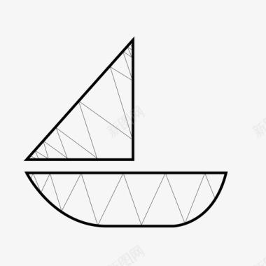 帆船海船图标图标